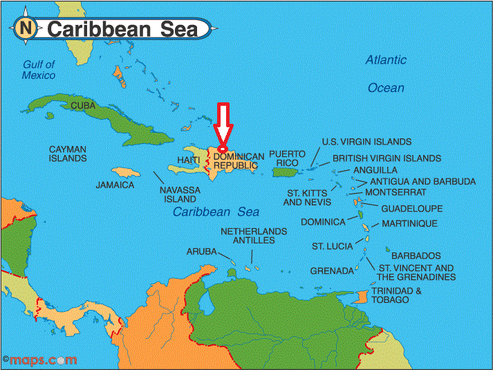 Mappa Repubblica Dominicana - S.Domingo, Sosua, Cabarete
